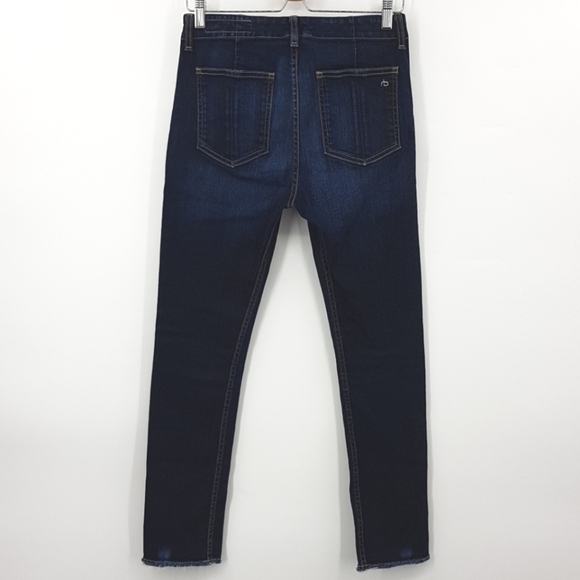 Rag & Bone Denny Jeans with Frayed Hem in Warsaw 2 - Picture 3 of 13